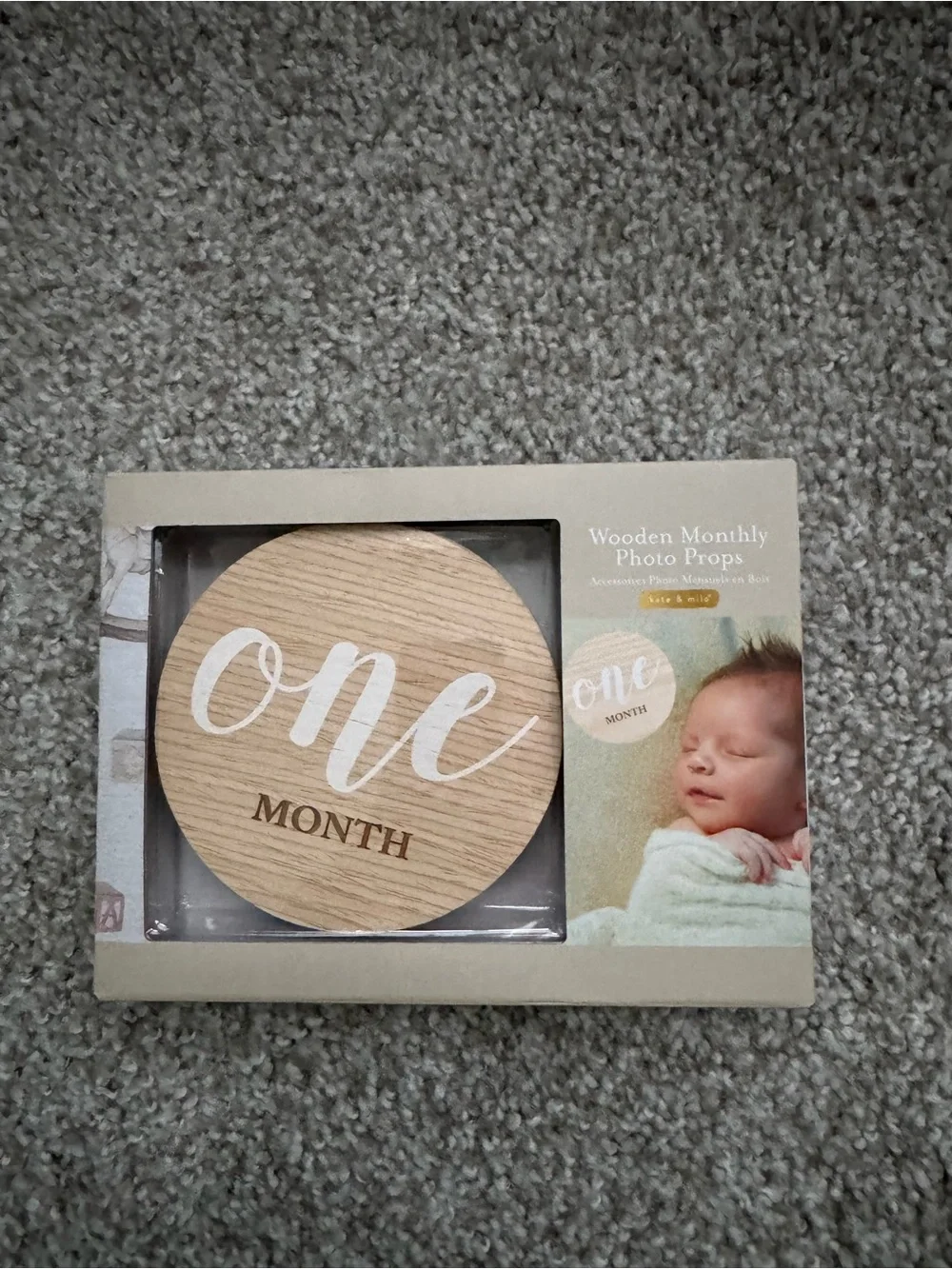 ✨Kate & Milo- Wooden Monthly Photo Prop- Natural Wood✨